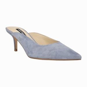 Nine West Angle Pointy Toe Mules - Blue - Ireland (SF5372609)